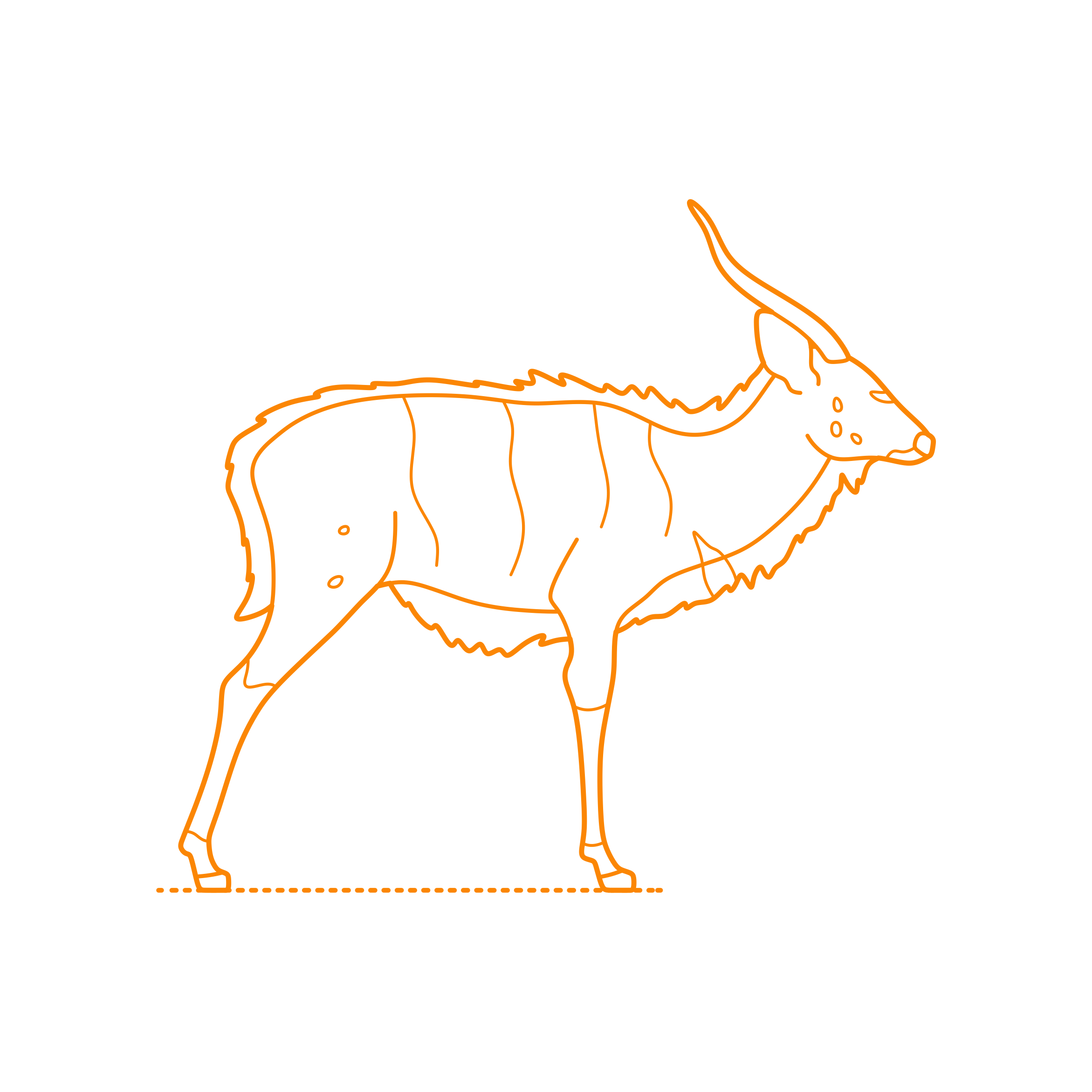 Animals Bovines Nyala Silhouette Svg Vector Free Vectors